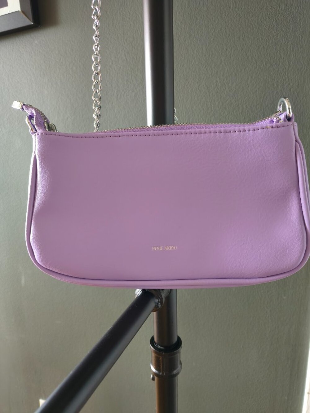 Francine Lavender Recycled Vegan Chain Shoulder Bag